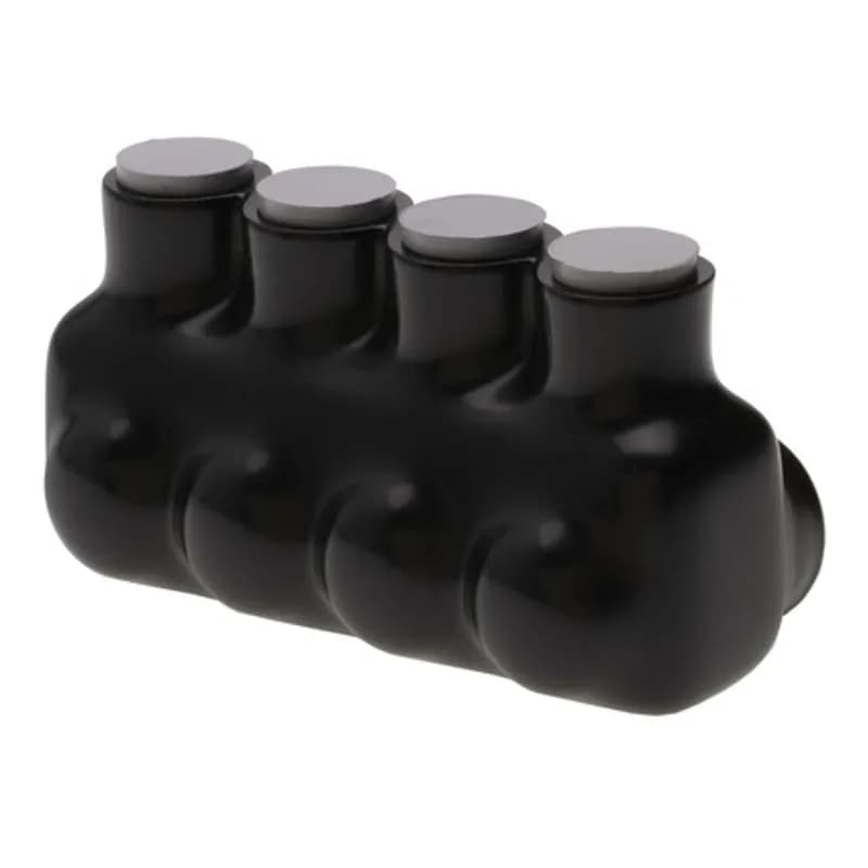 NSI Industries IPLG3/0-4 - The Polaris IPLG3/0-4 Grey Multi-Tap Single Side Entry Connector features 4 ports sized for 3/0 - 4 AWG Class B, C or D wires or 2/0 - 2 AWG Class K, M or I wires. The body is made from aluminum alloy wrapped in a layer of plastisol insulation. Each port is specially designed for fine-stranded copper wires with a pre-installed tin plated copper ferule that collapses as the screw is tightened to form a strong connection with fine-stranded wires. Removable access plugs cover the hex screws used to tighten the connections. Installs with a hex key and torque wrench, without any tape or additional supplies. Designed for use in a wide range of splicing fine-stranded wire applications, including installation in cable trays, troughs, wire-ways, raceways, ducts and motor junction boxes.