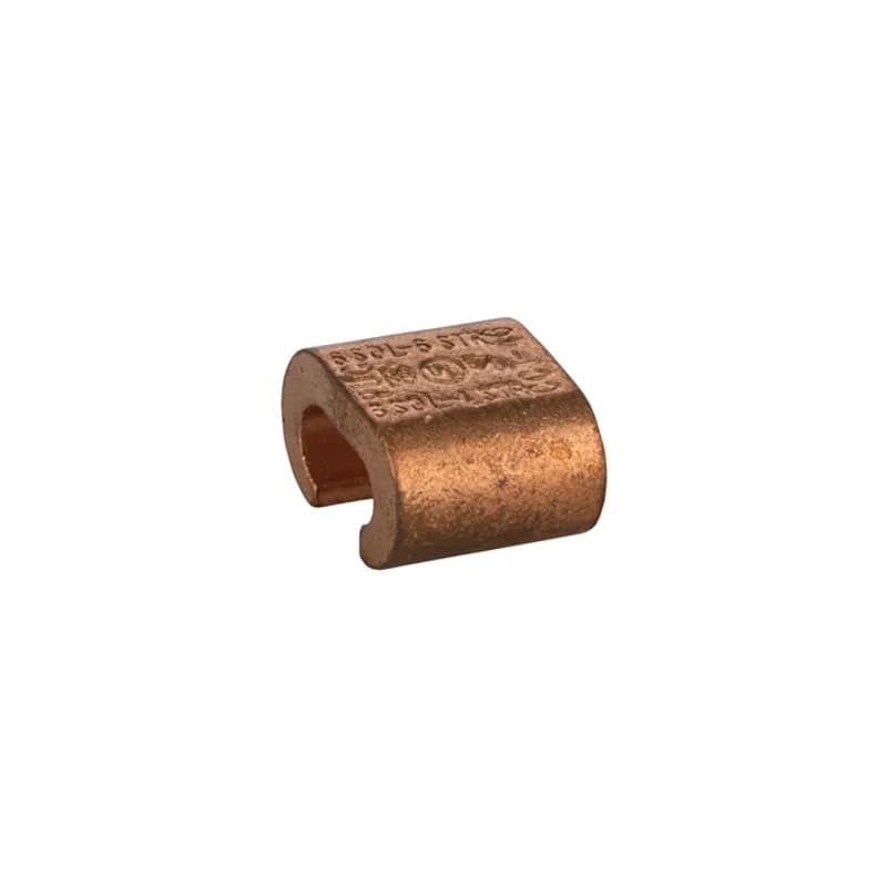 NSI Industries CTH-46 - Heavy Duty Copper C Tap Grounding Connector for 6 to 4 AWG Run - 4-4 AWG Tap APPLICATIONS: Copper "C" Taps are range-taking compression connectors made from high conductivity copper alloy. Ideal for making tap or parallel copper connections from 8 SOL to 4/0 STR conductors. Provides consistent reliability with heavy wall construction that prevents relaxation of the joint after installation. Installation time is reduced because of its "C" shape. UL CU486A, 467 suitable for direct burial.