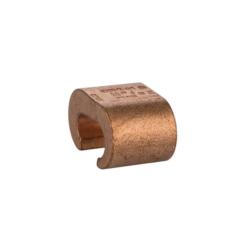 NSI Industries CTH-4020 - Heavy Duty Copper C Tap Grounding Connector for 3/0 to 4/0 AWG APPLICATIONS: Copper "C" Taps are range-taking compression connectors made from high conductivity copper alloy. Ideal for making tap or parallel copper connections from 8 SOL to 4/0 STR conductors. Provides consistent reliability with heavy wall construction that prevents relaxation of the joint after installation. Installation time is reduced because of its "C" shape. UL CU486A, 467 suitable for direct burial and CSA rated Electrical and Grounding.