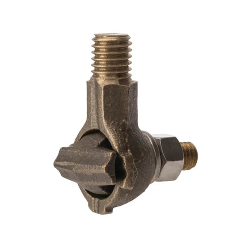 NSI Industries TGE-2/0 - Use the NSI TGE-2/0 Two-Way Basket Ground Clamp to ground electrical connections in distribution/pole transformers. This clamp is cast from high conductivity copper alloy and comes with cast bronze eyebolts, both of which are high strength and guarantee durable performance when grounding transformers in harsh environments. Strong stainless-steel nuts and lockwashers are standard on all two-way basket ground clamps. TGE series ground clamps may be tightened to the transformer by using a wrench on the body. Two-way basket ground clamps are available with a tin plate by adding suffix ‘TN’ for additional corrosion resistance in the field. Use the TGE-2/0 when running ground wire in the range of 8 SOL to 2/0 STR. Stock products you can rely on—stock NSI.