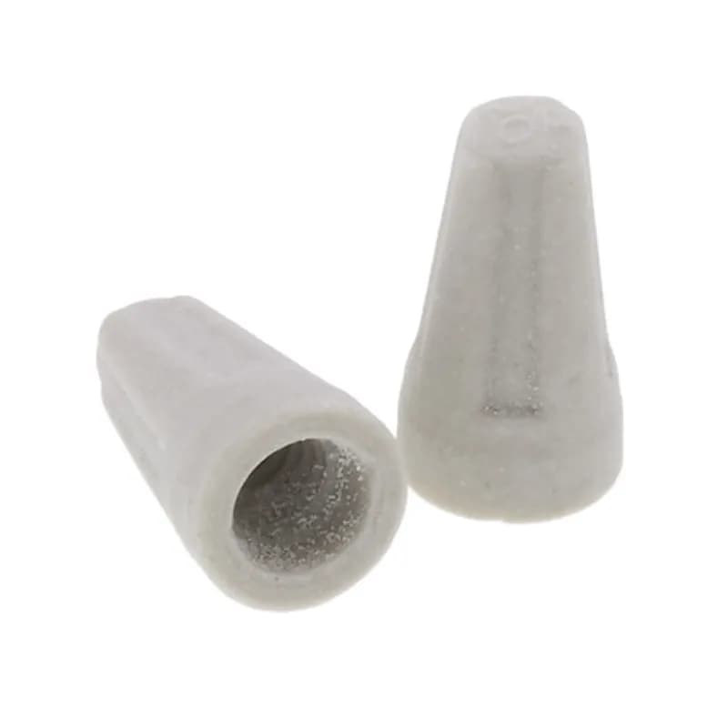 NSI Industries TOP-S-CD - The Easy-Twist TOP-S-CD 100-Count Bag of Small Ceramic Wire Connectors are designed for use on wires in the 22-14 AWG size range. The simple one-piece ceramic design has a maximum working temperature of 1000Ëš Fahrenheit to join wires in extreme high-heat applications. The body shape features threads molded directly into the interior surface to reliably grip wires and an ergonomically ribbed exterior that is easy to twist. Specially designed for industrial situations including appliances, high-powered light fixtures or heaters.