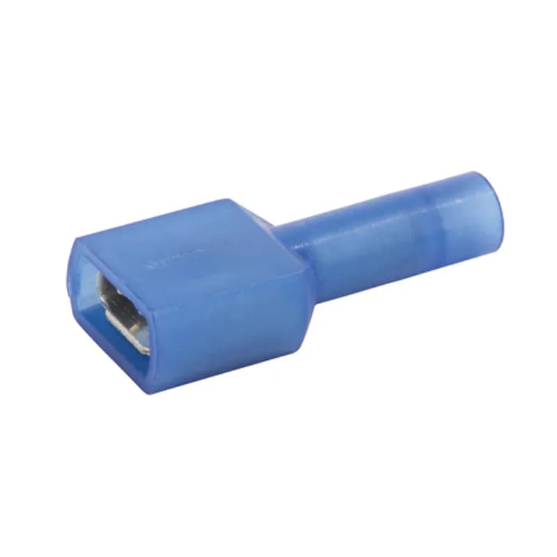 NSI Industries IF16-250-3N-IG-S - 16-14 AWG Fully Insulated Female Disconnect with 0.250 Stud - 10 Count Fully Insulated Female Disconnects are entirely covered in an insulating nylon. Turned up edges give this spade more safety and reliability. 300V, 105 degrees C. FEATURES: STYLE: Fully Insulated Female Disconnect MATERIAL: Nylon QUANTITY: 10 Count WIRE SIZE: 16-14 TAB SIZE: .250 x .032 BRAND EQUIVALENT: Morris 11976 Ideal 83-9781