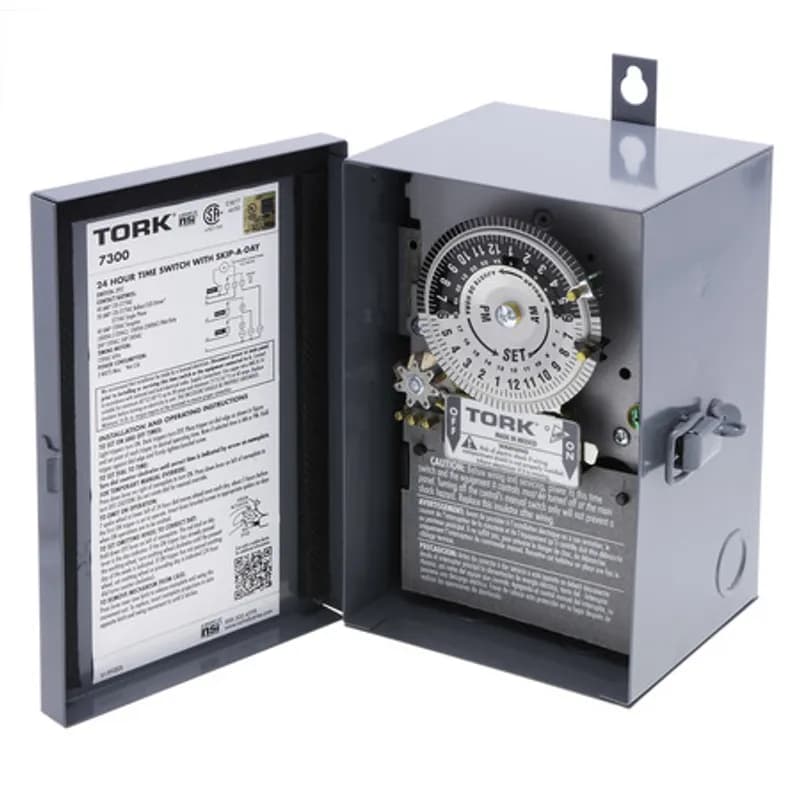 24 Hour Skip A Day Time Switch 40A 120V 3PST Indoor/Outdoor Metal Enclosure