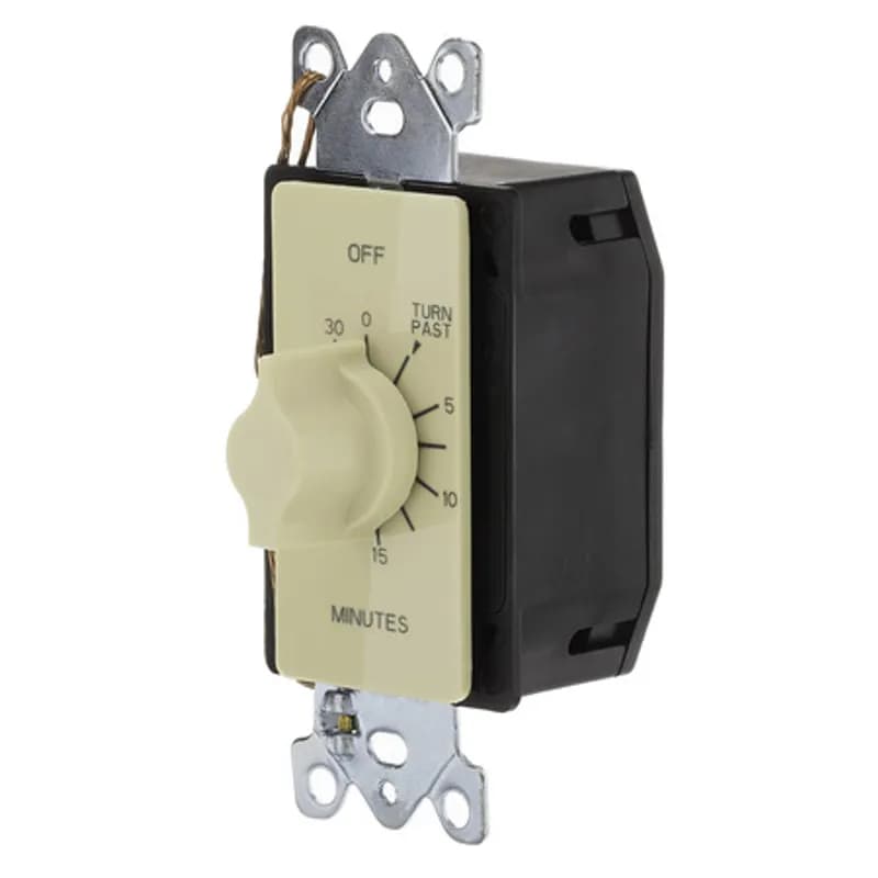 NSI Industries A530M - The TORK A530M 30-Minute Spring-Wound In-Wall Twist Timer with an ivory faceplate is designed to control a variety of indoor appliances and lights. Automate your home or office to save energy and money using the simple twist knob and reliable mechanical timekeeping. Fits into a standard electrical box for in-wall mounting. Designed for indoor loads such as lights, whole house fans, air compressors, water heaters or motors.