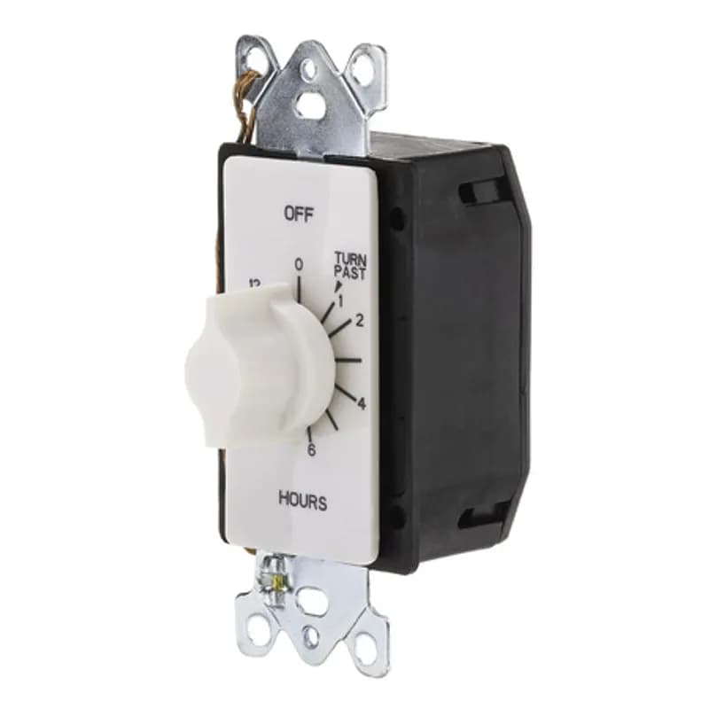 NSI Industries A512HW - The TORK A512HW 12-Hour Spring-Wound In-Wall Twist Timer is designed to control a variety of indoor appliances and lights. Automate your home or office to save energy and money using the simple twist knob and reliable mechanical timekeeping. Features a time range of 30 minutes to 6 hours and fits into a standard electrical box for in-wall mounting. Designed for indoor loads such as lights, whole house fans, air compressors, water heaters or motors.