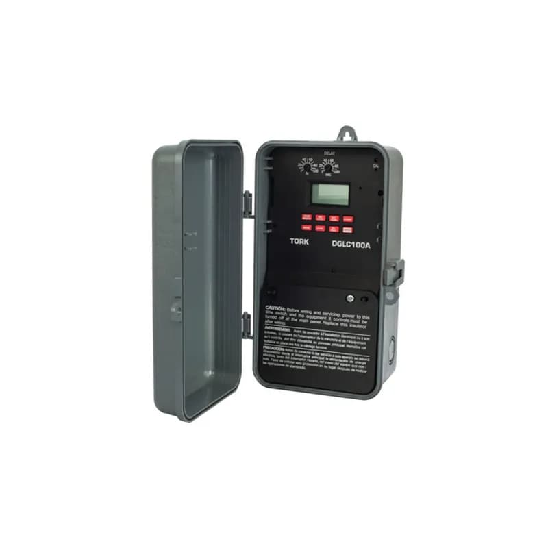 NSI Industries DGLC100A-NC - The TORK DGLC100A-NC 24-Hour/7-Day SunSet Astronomic Digital Timer is designed for 20 amp / 120-277 volt loads and has a plastic enclosure for outdoor use. Automate your home or office to save energy and money using the intuitive programming interface and light sensitive activation to activate lights or signage when the ambient light level drops below a customizable threshold. Features one output channel with automatic voltage detection. Designed for commercial applications including signage, window lights, security or parking lot lights and warehouses.