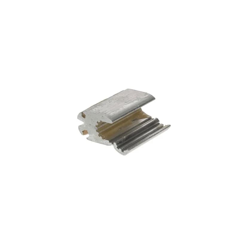 Dual Rated Wide Range Tap Connectors 4-6 AWG Dual rated wide range tap connectors are used for combinations of aluminum and aluminum-cooper conductors. Standard compression tools and dies install in all sizes. They have formable ribs to provide broader contact area. Fold-in tabs provide positive tab interlock as tool closes. Made from high strength aluminum alloy. All connectors are reversible. Rated 600 Volts.