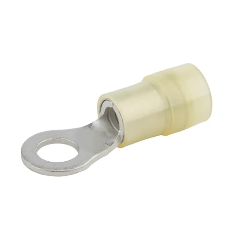 12-10 AWG Nylon Insulated Ring #10 Stud, Bulk