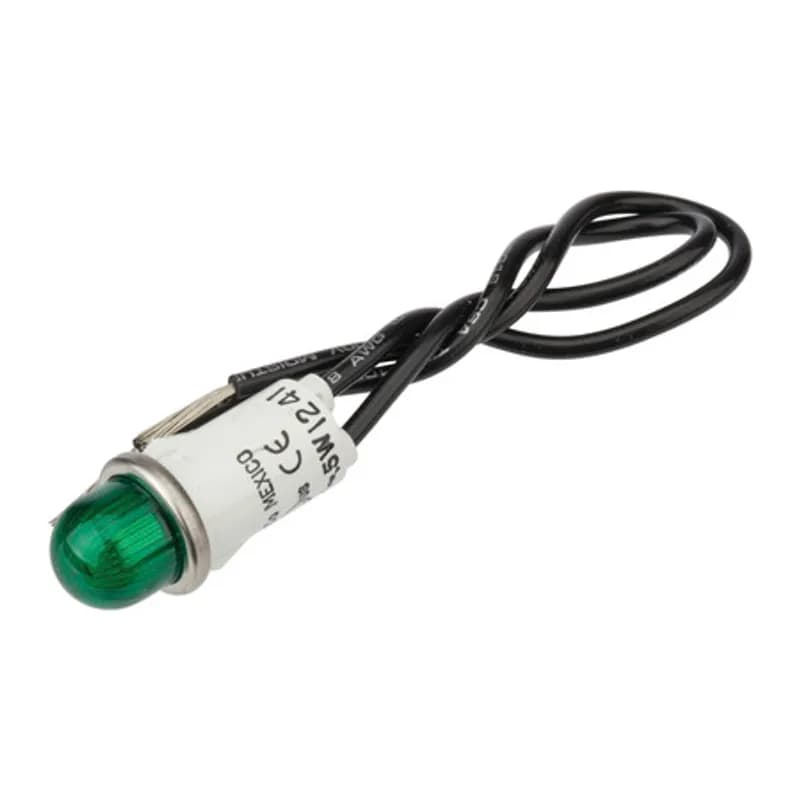 Green Polycarbonate 208-250 VAC Indicator Light (Neon BULb)