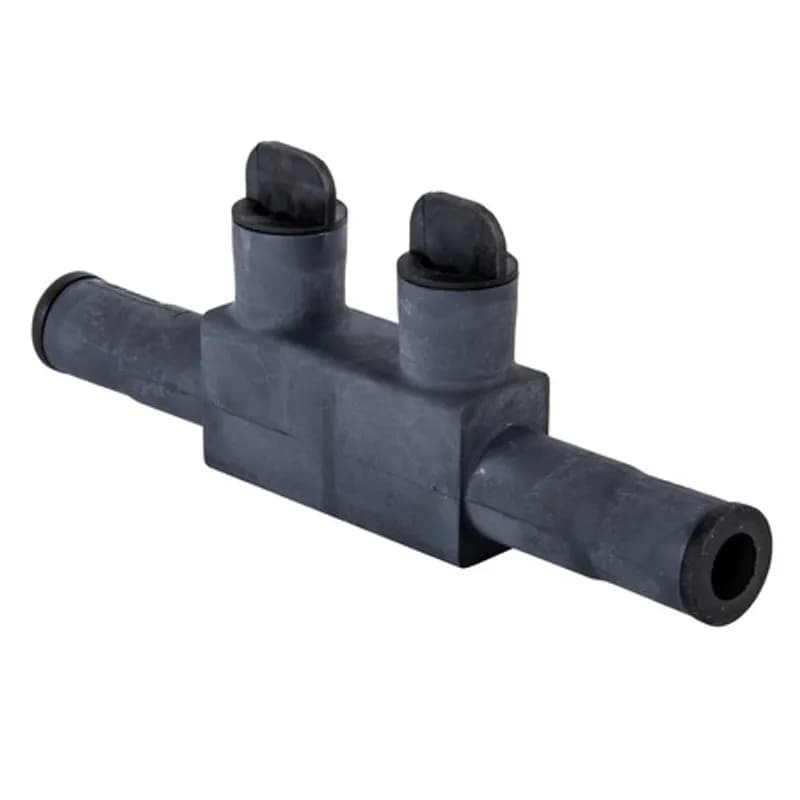 NSI Industries ISPBS350 - The Polaris ISPBS350 Multi-Tap Direct Burial Submersible In-Line Port Connector features 2 in-line ports sized for 350 MCM - 12 AWG wires. The body is made from aluminum alloy wrapped in a layer of high-dielectric strength rubber insulation. Each port is pre-loaded with an oxide inhibitor, with removable access plugs over the hex screws used to tighten the radial-tipped set screws. Installs with a hex key and torque wrench, without any tape or additional supplies. Meets or exceeds UL486D and ANSI C119.1 specifications for use in wet or damp locations and designed for use in a wide range of temporary submersal or burial splicing applications.