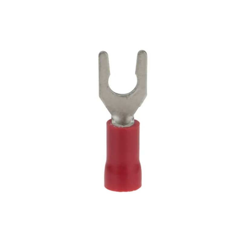 22-18 AWG, # 8 Stud Vinyl Insulated Locking Spade, 1,000 Per Pack