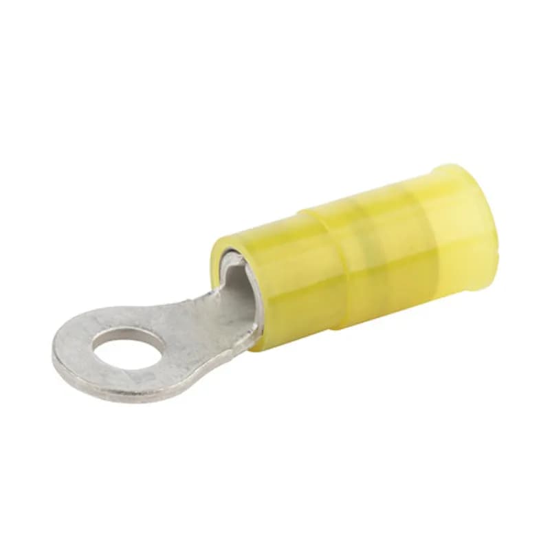 12-10 AWG Nylon Insulated Ring #8 Stud, 500 Per Pack