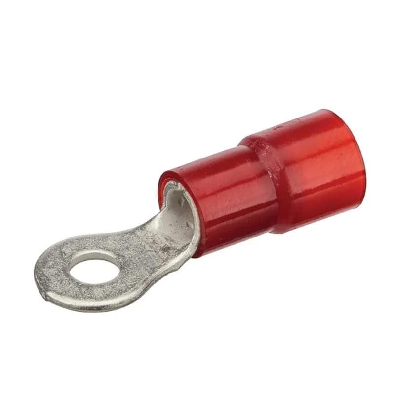 8 AWG Nylon Insulated Ring #10 Stud, 500 Per Pack