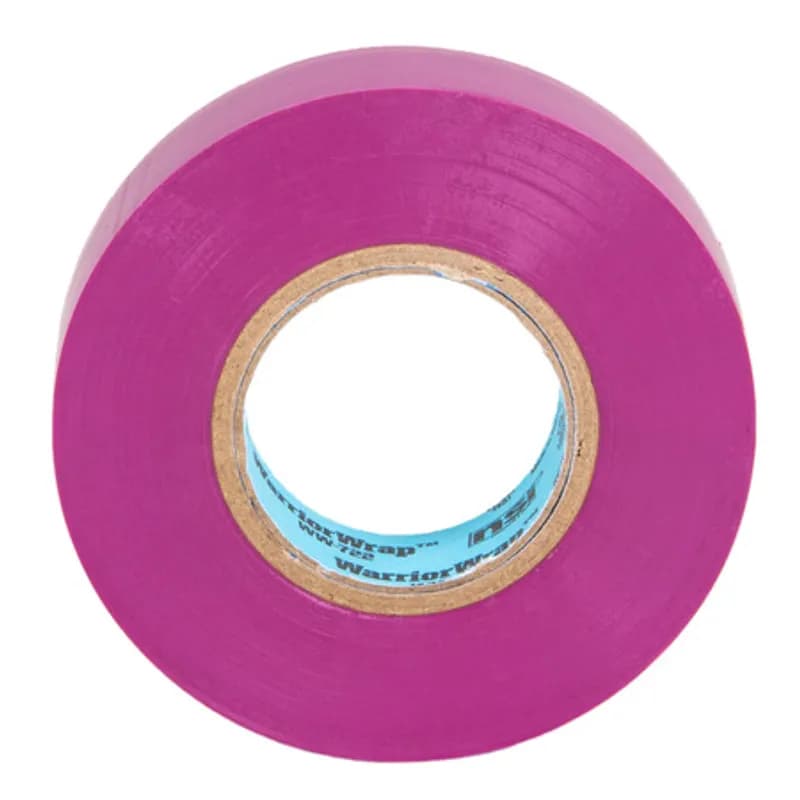 NSI Industries WW-722-VT - WarriorWrap WW-722-VT Violet Vinyl Professional Electrical Tape is strong enough for professional environments and highly resistant to abrasion and corrosion. This tape is 7mil thick, 60ft long and has a max temperature rating of 176 degrees. The strong adhesion helps stick to uneven surfaces and keeps the backing in place. Top breaking strength and elasticity make WarriorWrap an excellent choice for splicing, insulating or marking wires.