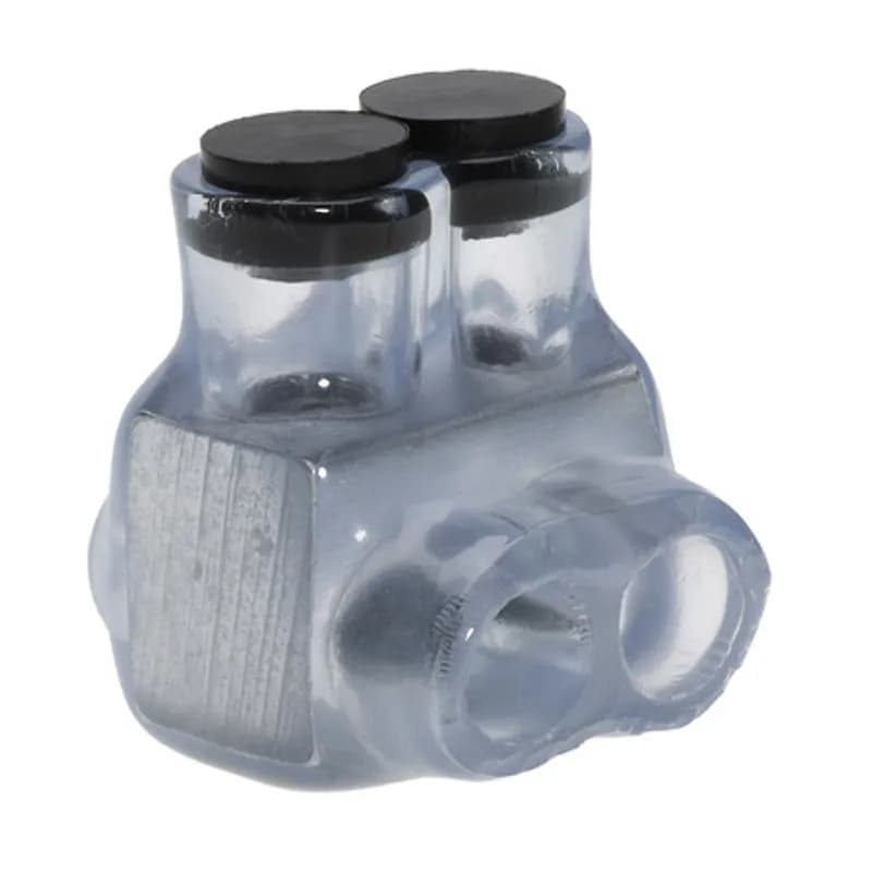 NSI Industries IT-4C - The Polaris IT-4C Multi-Tap Single-Side Entry Vision Tap Connector features 2 ports sized for 4-14 AWG wires. The clear body allows users to see their conductor placement and is wrapped in a layer of plastisol insulation. Each port is pre-loaded with an oxide inhibitor, with removable access plugs over the hex screws used to tighten the connections. Installs with a hex key and torque wrench, without any tape or additional supplies. Designed for use in a wide range of splicing applications, including installation in cable trays, panel boards, ducts, raceways or troughs.