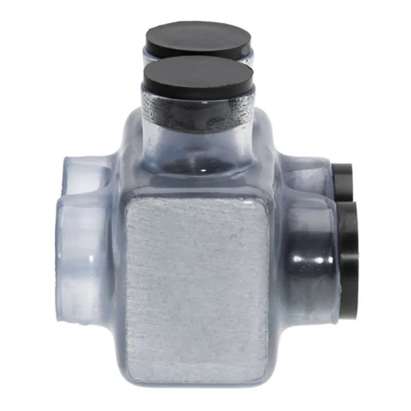 NSI Industries IT-600C - The Polaris IT-600C Multi-Tap Dual-Side Entry Connector features 2 ports sized for 600 MCM to 6 AWG wires. The clear body allows users to see their conductor placement and is wrapped in a layer of plastisol insulation. Each port is pre-loaded with an oxide inhibitor, with removable access plugs over the hex screws used to tighten the connections. Dual rated for use with copper or aluminum cables. Installs with a hex key and torque wrench, without any tape or additional supplies. Designed for use in a wide range of splicing applications, including installation in cable trays, panel boards, ducts, raceways or troughs.