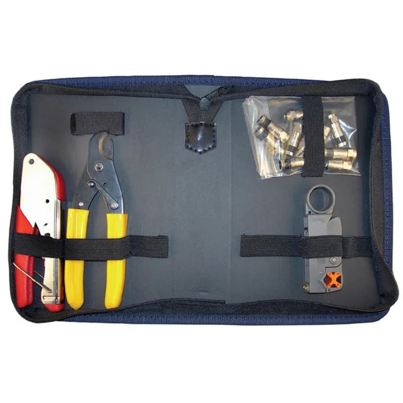 NSI Industries 90135 - Kit provides the solution when working with coax for CATV, Satellite TV, HDTV, and Home Theater installations. It includes the tools to cut, strip, assemble and terminate F style SealSmart Compression Connectors., 849160000761