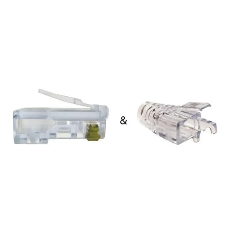 NSI Industries 202016J - 100 Piece Jar of 50 EZ-RJ45 Connectors and 50 EZ-Strain Reliefs, 849160002543