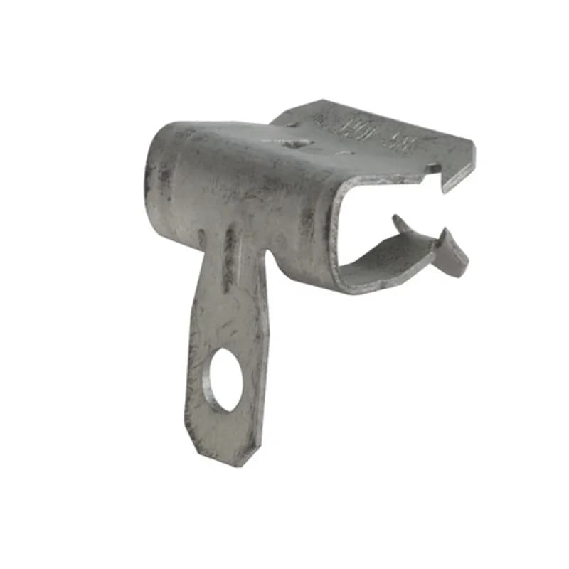 NSI Industries JH911-100 - Hang ceiling wire & jack chain, threaded rod and eye lag screws using this all steel hammer-on hanger for 5/16 inch to 1/2 inch with both threaded and non-threaded holes.