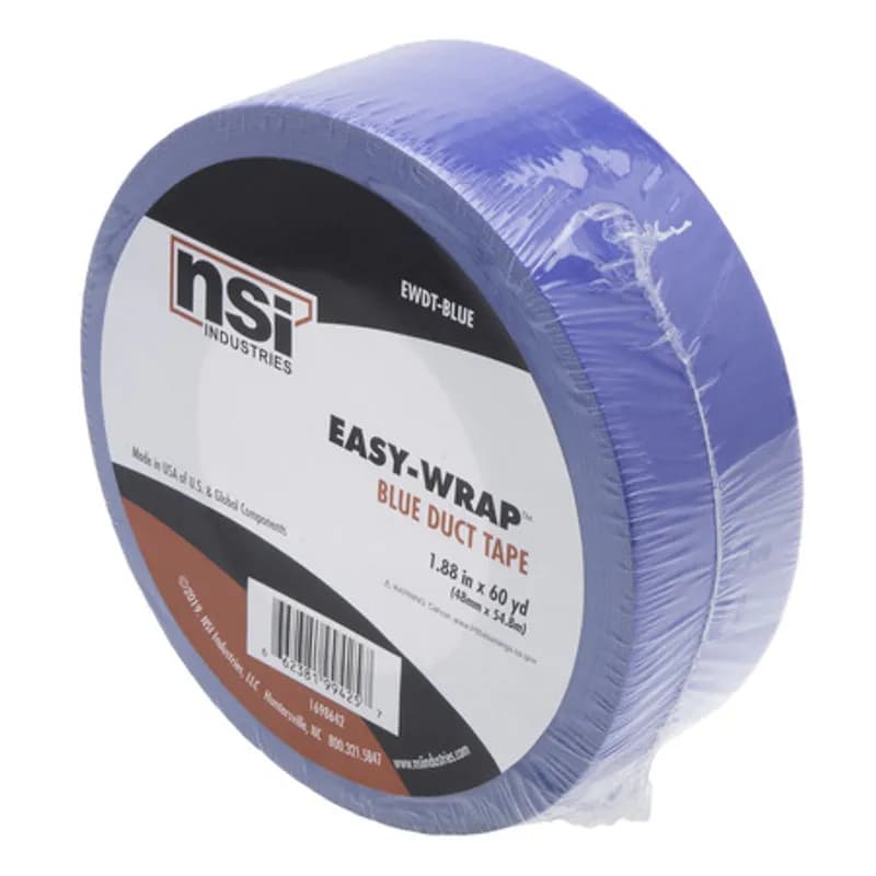 NSI Industries EWDT-BLUE - Easy-Wrap Blue Duct Tape 1.88 x 60