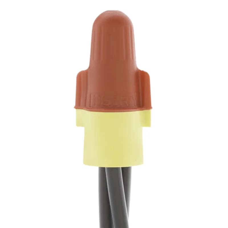 NSI Industries TM-RY-100P - TERMINATOR Red/Yellow Premium Wire Connectors with Steel Springs, Rated for copper wire in 18-8 AWG Wire Range. Dual color coding means one premium wire connector does the job of two standard connectors in most applications.