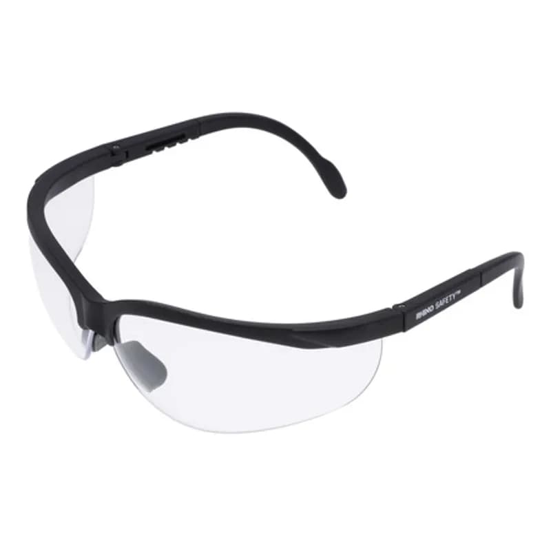 NSI Industries SG-101C - The RHINO Safety SG-101C Safety Glasses feature clear polycarbonate lenses in a durable nylon frame designed to be impact-resistant and offer increased protection. The clear lenses are designed for indoor applications and built to be both impact- and scratch-resistant. These glasses have all the durability needed to survive your jobsite and a comfortable adjustable design to fit most heads.