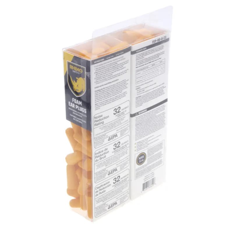 NSI Industries FEP-80-O-CB - These bullet-shaped ear plugs have a foam construction, fit comfortably into the ear to form a seal, and are more portable than ear muffs. They have a noise reduction rating of 32dB and come with 80 pairs loosly packed in a clear PVC box.
