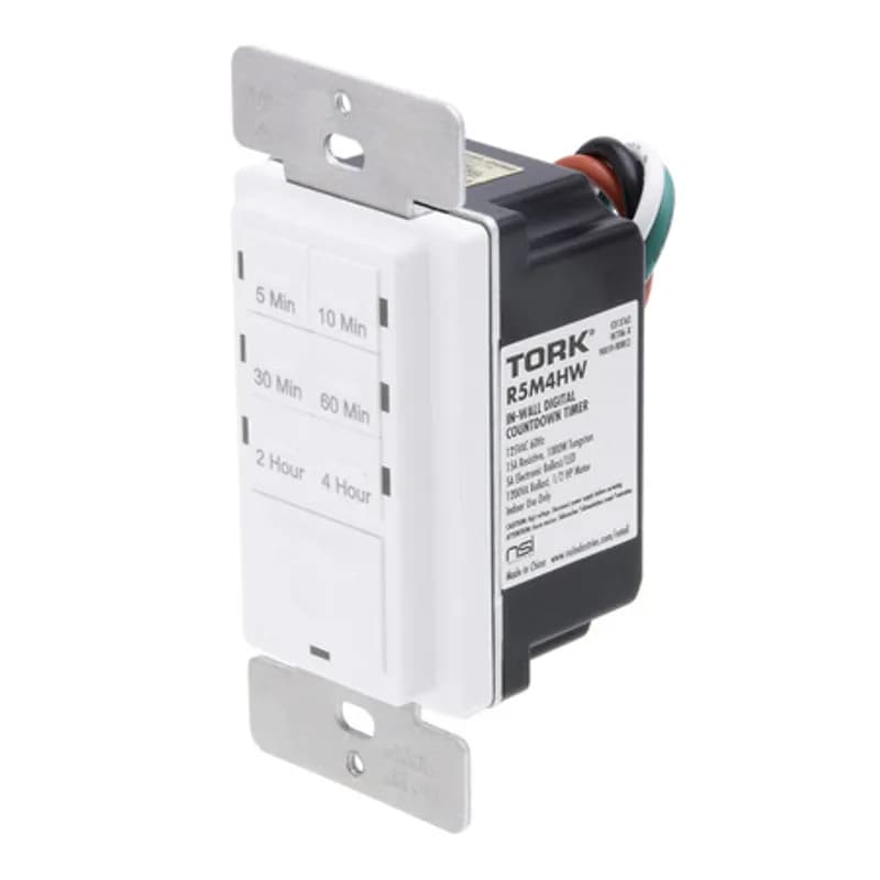 NSI Industries R5M4HW - 5 MIN TO 4 HR ELECTRONIC COUNTDOWN TIMER WHITE