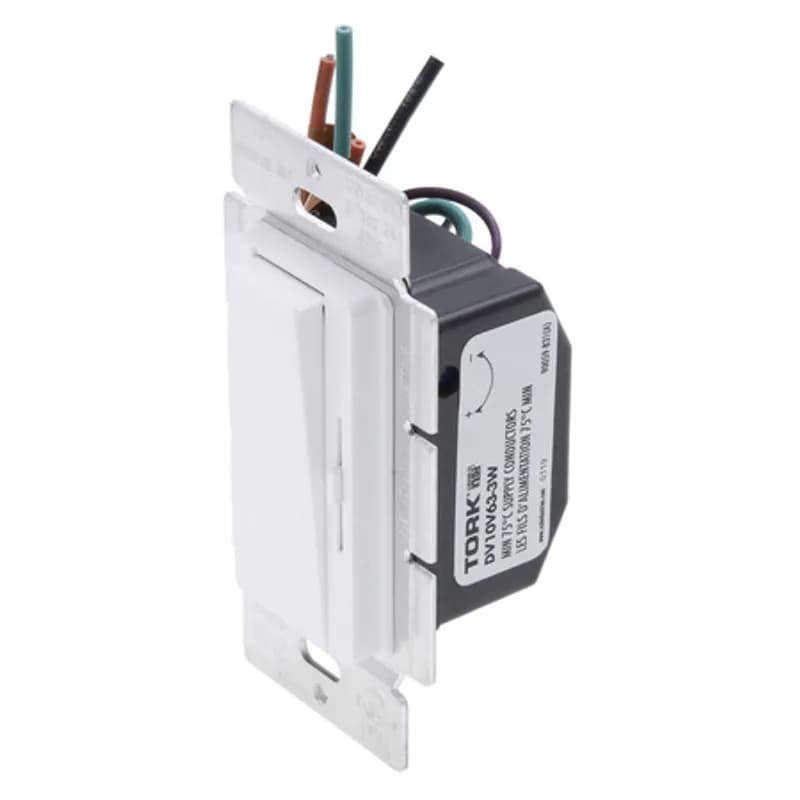 Dimmer In-Wall Vertical Switch 120VAC-6A/277VAC-3A 0-10VDC Output White