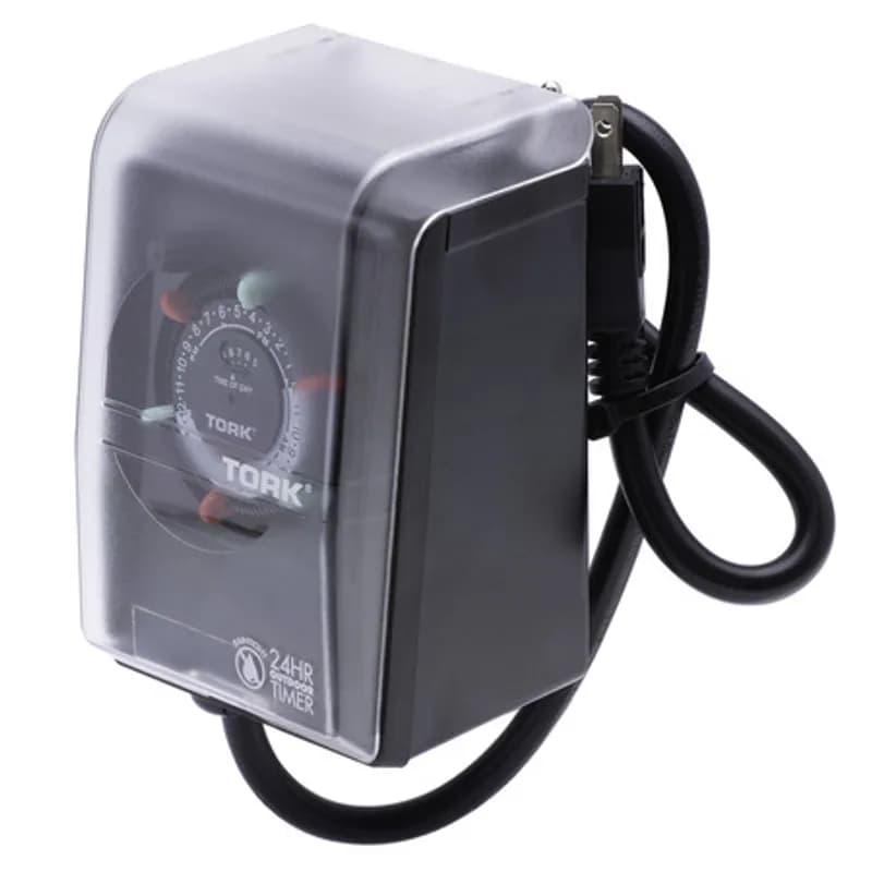 NSI Industries RHB32RC - The TORK RHB32RC 24-hour mechanical plug-in heavy-duty timer features a clear protective cover over 2 grounded outlets. Automate your home or office in a looping daily schedule with three on/off times programmed in 30-minute increments using the simple red and green trippers. Designed for applications including landscape or holiday lights and most outdoor appliances.