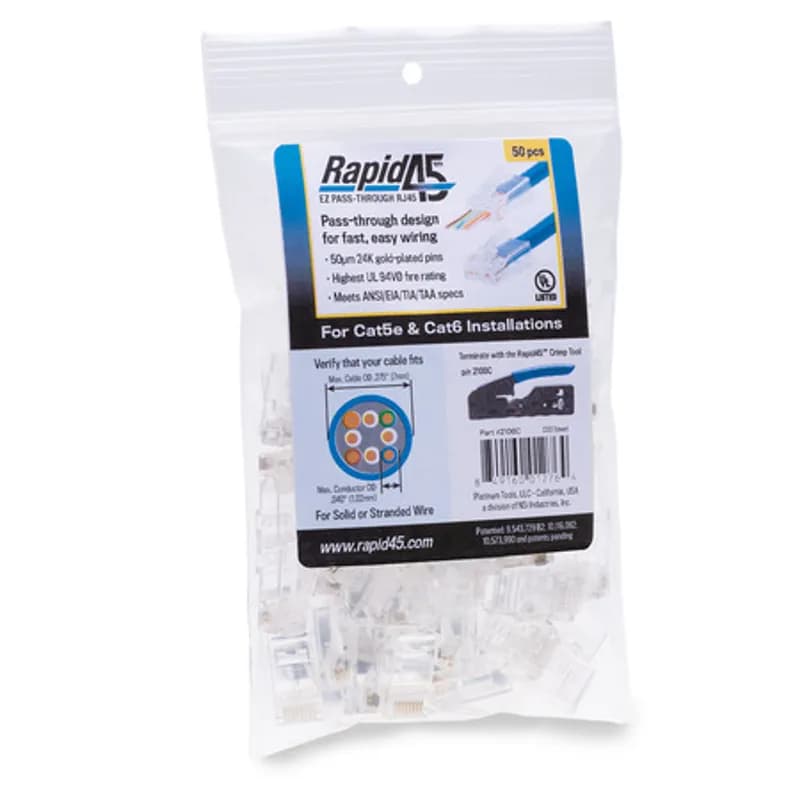 NSI Industries 2106C - Rapid45 Cat5e/6 Connector. 50/Bag