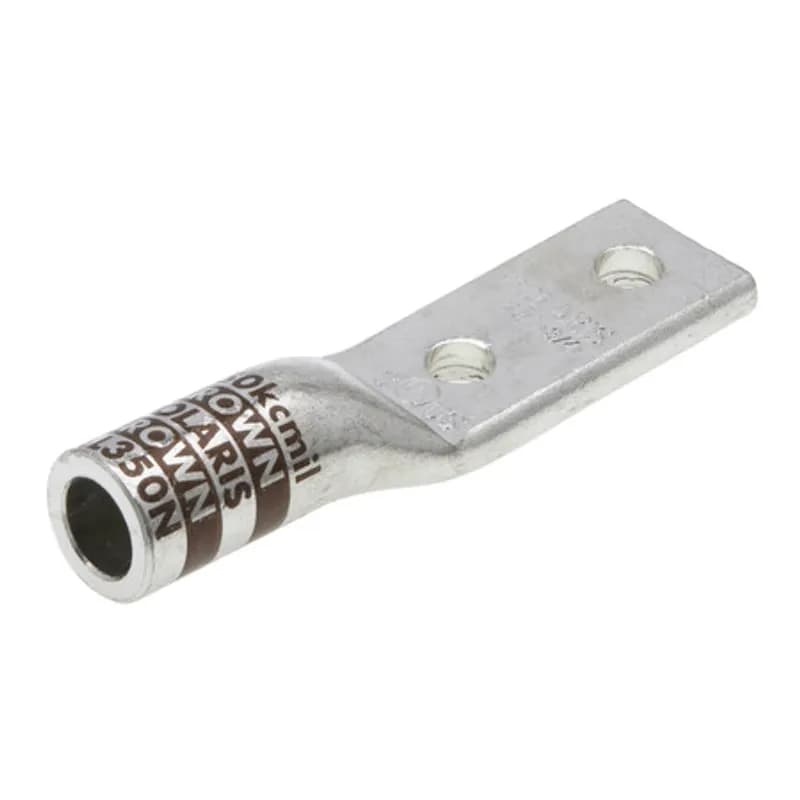 Double-Hole Narrow Aluminum Compression Lug, 350 MCM, 1/2†Mounts