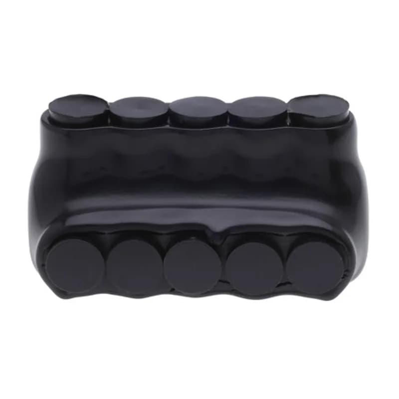 NSI Industries IPLD4-5B - The Polaris IPLD4-5B Multi-Tap Dual-Sided Entry Black Connector features 5 ports sized for 4 AWG - 14 AWG wires. The body is made from aluminum alloy wrapped in a layer of plastisol insulation. Each dual-sided port is pre-loaded with an oxide inhibitor, with removable access plugs over the hex screws used to tighten the connections. Installs with a hex key and torque wrench, without any tape or additional supplies. Designed for use in a wide range of splicing applications, including installation in cable trays, panel boards, ducts, raceways or troughs.
