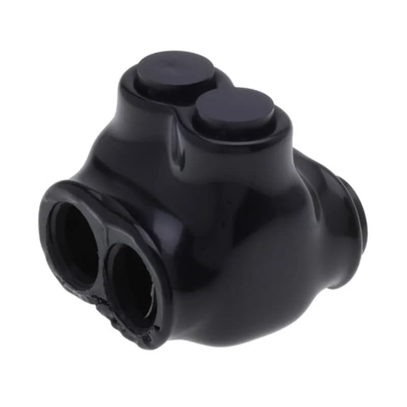 The Polaris ITD-2 Multi-Tap Dual-Sided Entry Vision Tap Connector features 2 ports sized for 2 - 14 AWG wires. The clear body allows users to see their conductor placement and is wrapped in a layer of plastisol insulation. Each dual-sided port is pre-loaded with an oxide inhibitor, with removable access plugs over the hex screws used to tighten the connections. Installs with a hex key and torque wrench, without any tape or additional supplies. Designed for use in a wide range of splicing applications, including installation in cable trays, panel boards, ducts, raceways or troughs.