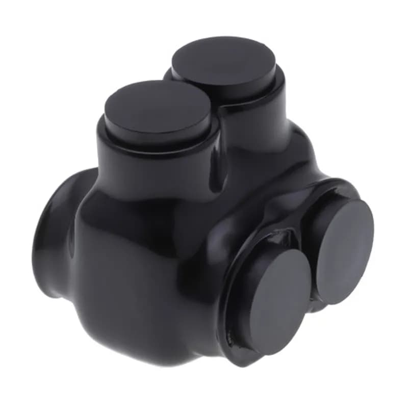 NSI Industries ITD-3/0B - The Polaris ITD-3/0B Multi-Tap Dual-Sided Entry Vision Tap Connector features 2 ports sized for 3/0 - 6 AWG wires. The clear body allows users to see their conductor placement and is wrapped in a layer of plastisol insulation. Each dual-sided port is pre-loaded with an oxide inhibitor, with removable access plugs over the hex screws used to tighten the connections. Installs with a hex key and torque wrench, without any tape or additional supplies. Designed for use in a wide range of splicing applications, including installation in cable trays, panel boards, ducts, raceways or troughs.