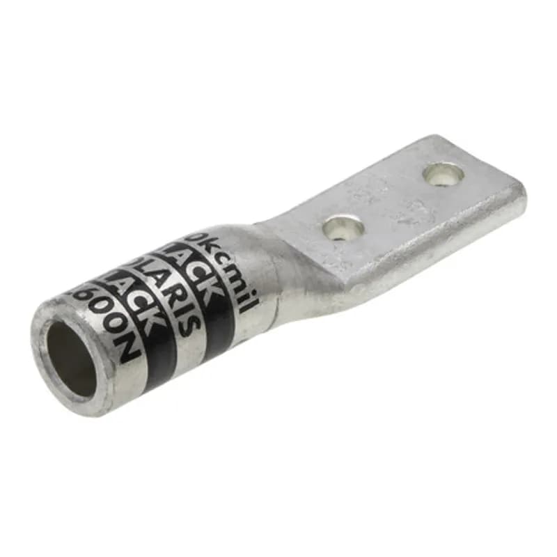 Double-Hole Narrow Aluminum Compression Lug, 600 MCM, 1/2†Mounts