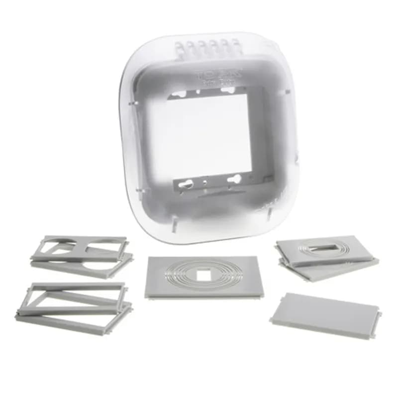 NSI Industries XD210C - The TORK Turtleâ„¢ XD210C In-Use Weatherproof Outlet Cover is a rounded polycarbonate shell designed to protect dual-gang outlets from water infiltration. The incredibly versatile design is suitable for vertical or horizontal mounting and fits 73 different outlet configurations, with large and convenient cord knockouts. Install outdoors or indoors, in residential or commercial applications, wherever water resistance is needed. A design from nature, built to resist nature, the TORK Turtle is the UL-tested extra-duty cover built to last in harsh environments.