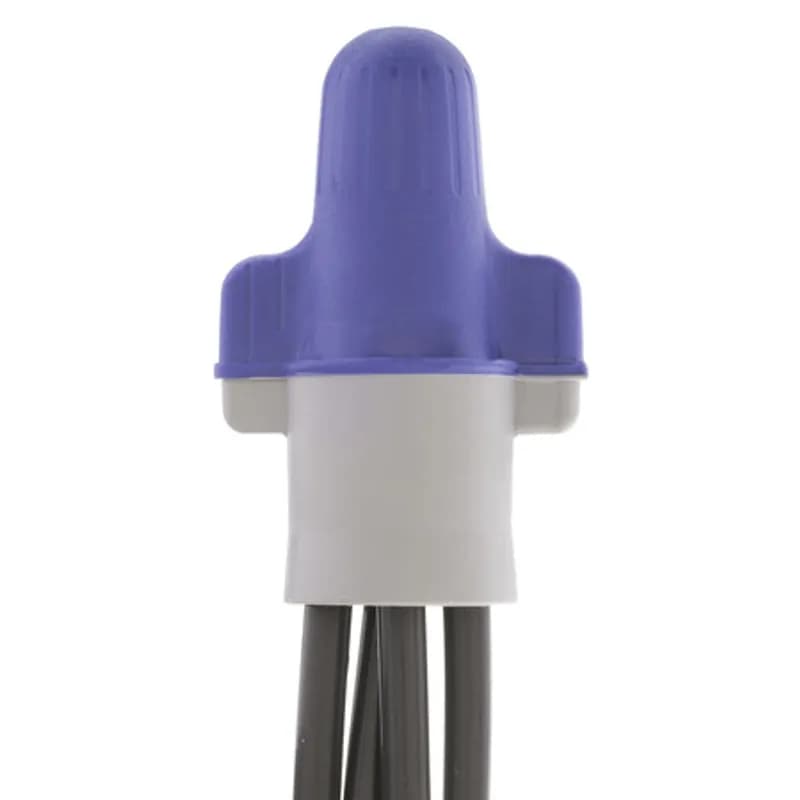 NSI Industries TM-BG-250J - TERMINATOR Blue/Grey Premium Wire Connectors with Steel Springs, Rated for copper wire in 14-6 AWG Wire Range. Dual color coding means one premium wire connector does the job of two standard connectors in most applications.