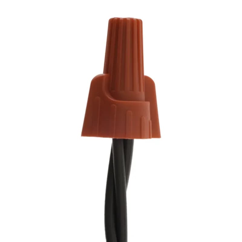 The Easy-Twist WWC-R-25R 25-Count Bag of Red Winged Wire Connectors are designed for use on copper wires in the 22-6 AWG size range. Theyâ€™re made of flame-retardant thermoplastic rated for a maximum temperature of 105Ëš Celsius (221Ëš Fahrenheit). The quick-grip square spring design grips in fewer twists and can dead-end a single wire, while the ergonomic swept-back wing design and ribbed texture makes them easy to twist. Their compact design is useful for applications in tight areas or anywhere else you need to connect wires.