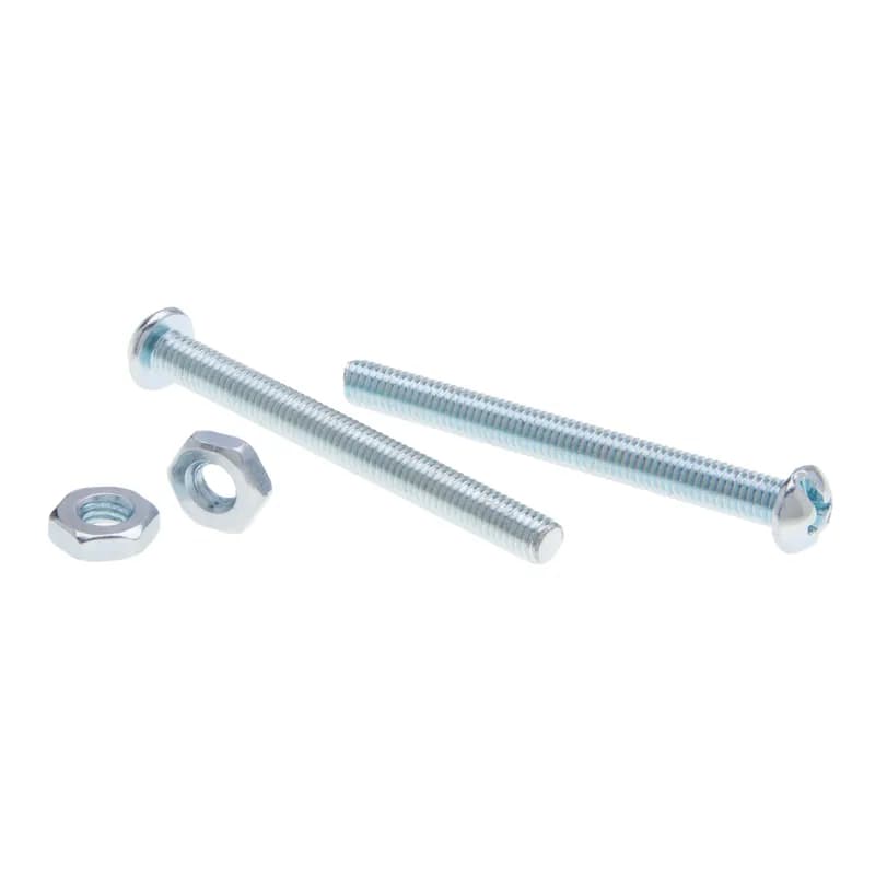 10-32 x 2 Round Head, Combo Drive, Stove Bolt Kit, 100 per pack