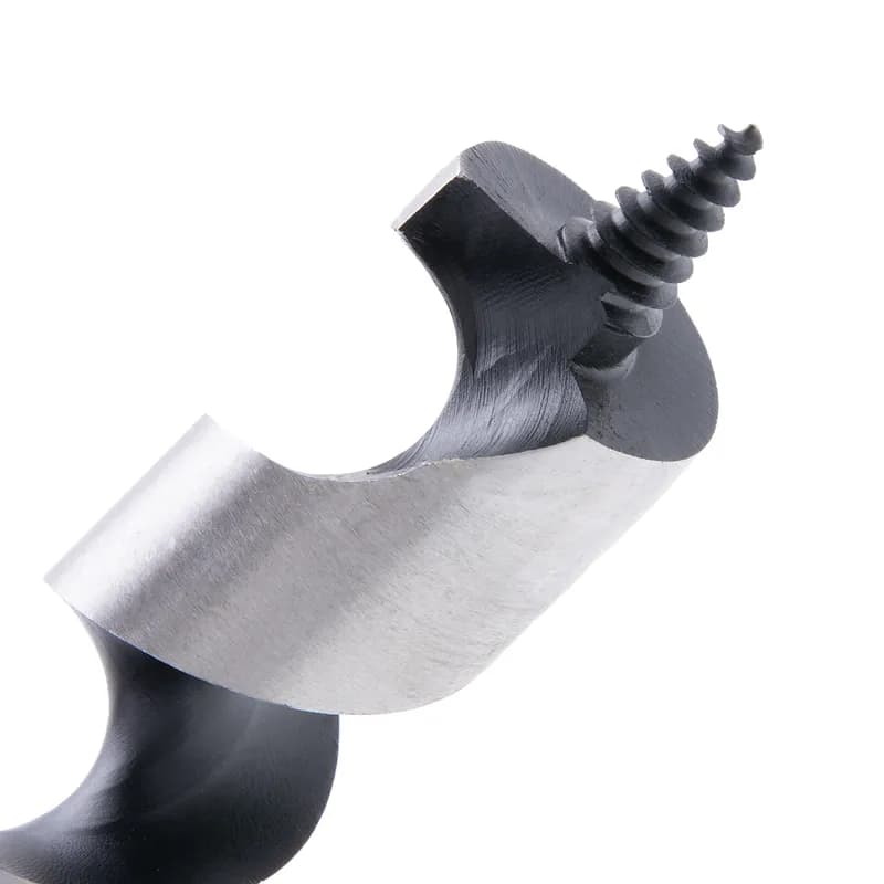 Auger Bit, 1 in. bit diameter, 8 in. overall length, 7/16 in. shank diameter, Twist flute type, Hex shank type, Steel