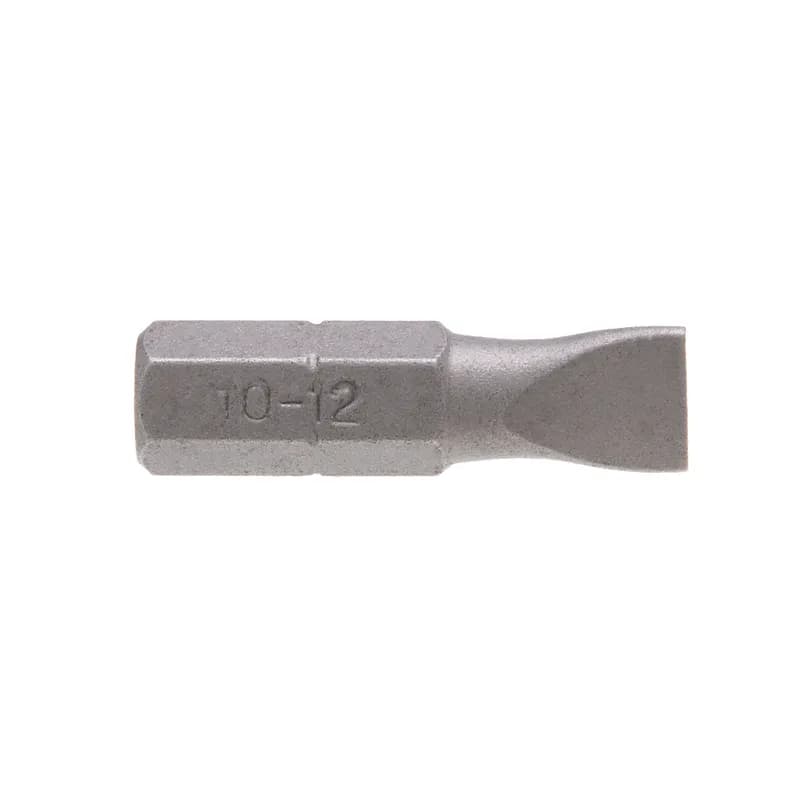 Slotted Insert & Power Bit, Hex shank shape, #10-12 tip size, 1 in. overall length, 1/4 in. shank size, 1 per pack