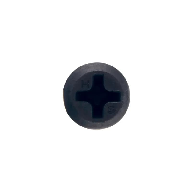 Self-Drilling & Tapping Drywall Framing Screw, Steel material, #6 Size, 7/16 in. length, Pan head, Black Phosphate finish, Phillips drive, Swaged Drill Point, 100 per pack. For use with 12 Gauge Steel Stud.