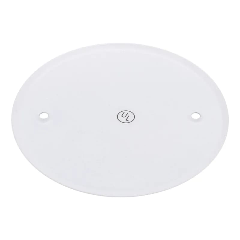 Ceiling Cover Plate, 3 in., White, Round Head Slot Machine Screw and Flat Head Slot Machine Screw, 10 per pack