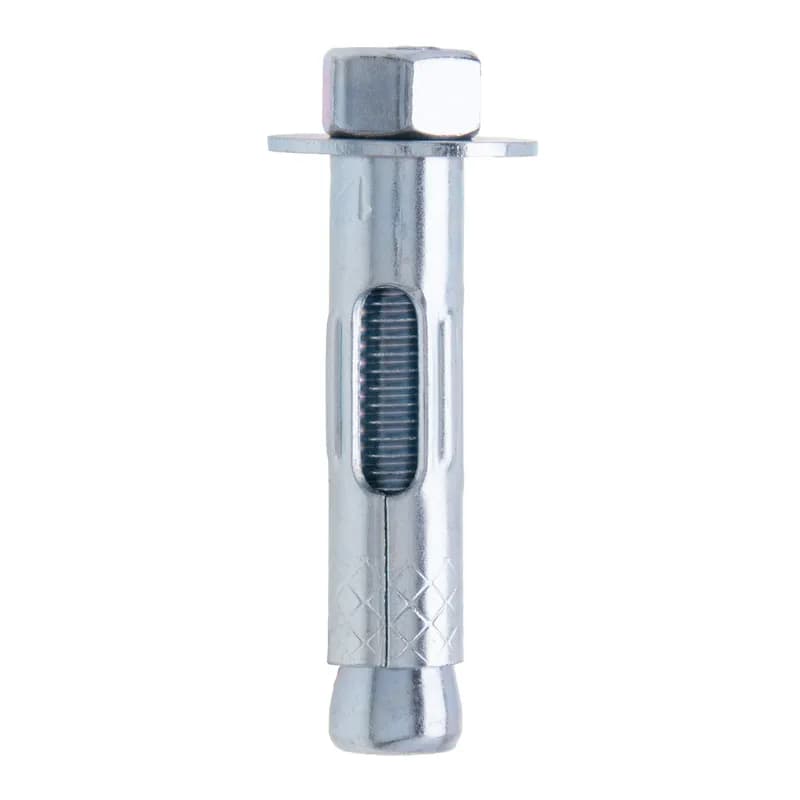 Sleeve Anchor, 1/2 in. diameter, 4 in. length, 1-1/2 in. minimum embedment depth, Hex head, Stainless Steel material, 18-8 grade, 25 per pack, 3/8 in. bolt diameter, 2-1/2 in. hole size