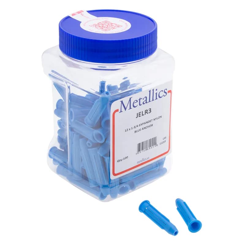 #8 x 1-3/4 Blue 5/16" Expandet Nylon Anchor Nylon