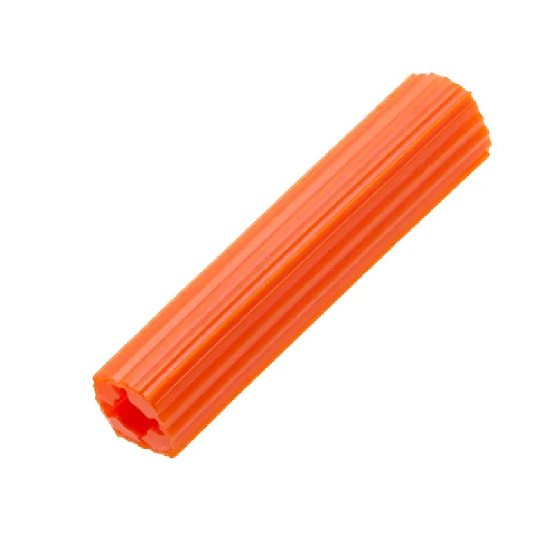 Collarless Vinyl Wall Anchor, 3/8 in. Size, 1-1/2 in. length, 5/16 in. screw size, 50 per pack, Orange