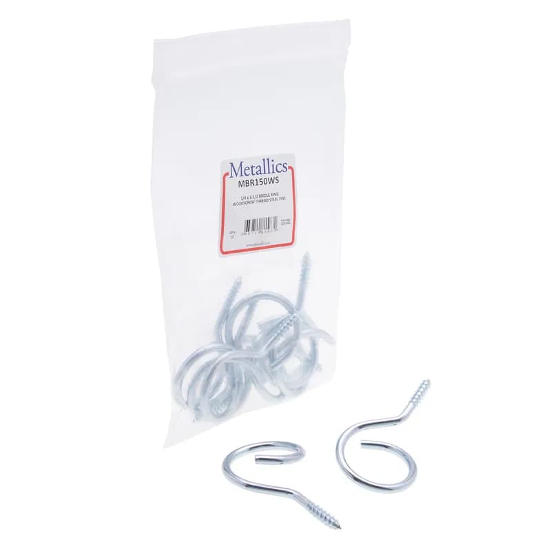 NSI Industries MBR150WS - 1-1/2" Bridle Ring Wood Screw Steel Zinc 10 par pack