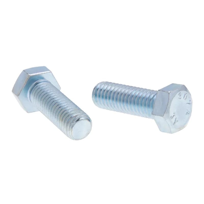 Hex Tap Bolt, 3/8-16 in. size, 4 in. length, Right Hand thread, Steel, Zinc Chromate finish, 50 per pack