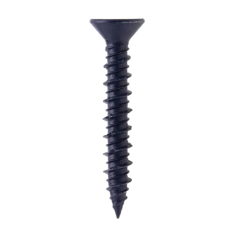Tapping Screw, 1/4 in. Size, 4 in. length, Flat head, Blue head color, CD7 drill stock number, Phillips drive type, 100 per pack